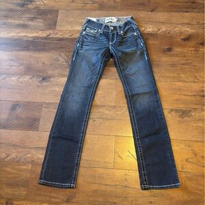 NWT Ariat Mid Rise Straight Jeans Size 24R